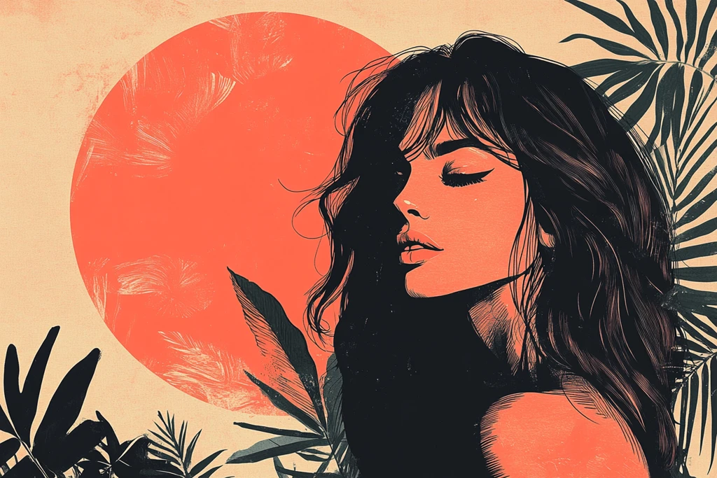 女性杂志封面配图插图