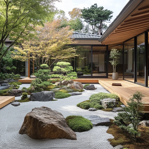 日式枯山水花园