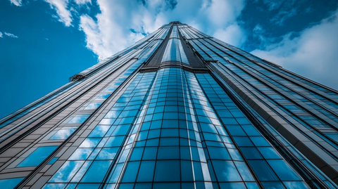 直耸云天高楼建筑