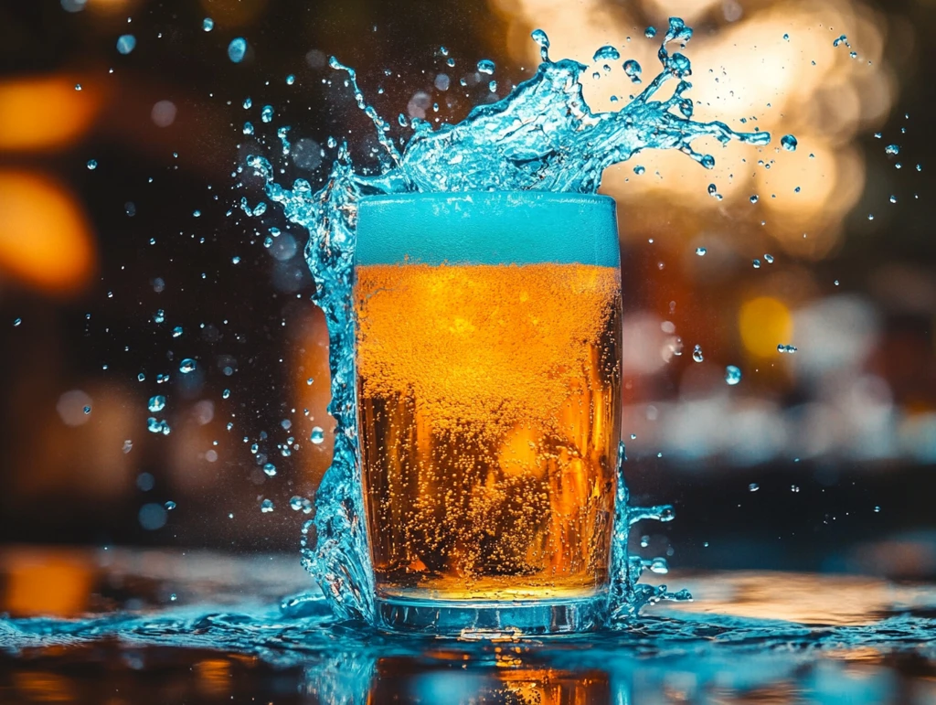 啤酒水花质感特效