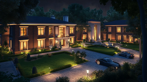 别墅夜景效果图