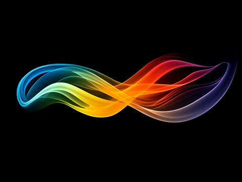 五彩色带飘逸动感线条