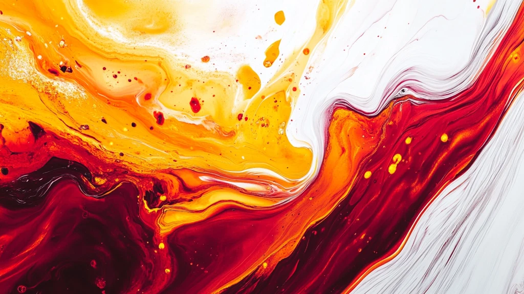 红色喜庆炫丽流体画