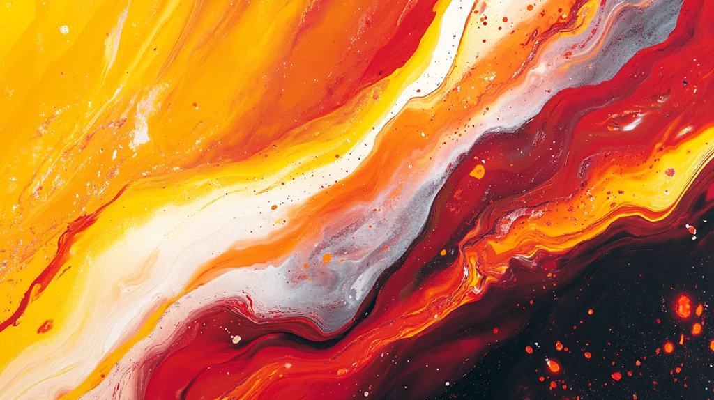 红色喜庆炫丽流体画