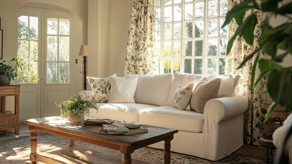 慵懒阳光清晨欧式客厅效果图