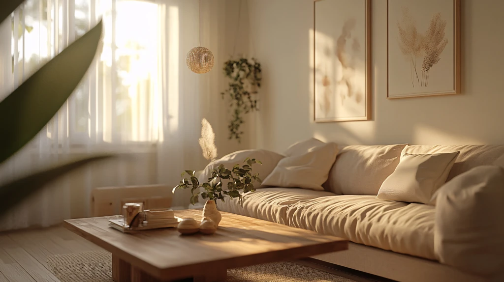 黄色室内暖光太阳光