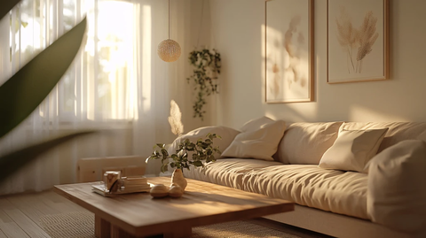 黄色室内暖光太阳光