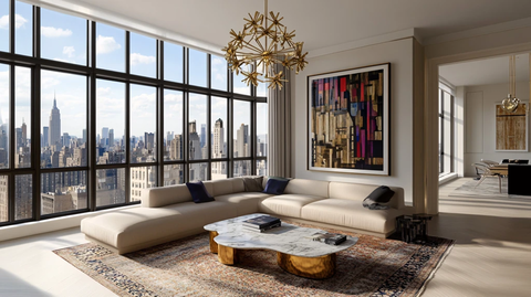 大气客厅落地门窗场景