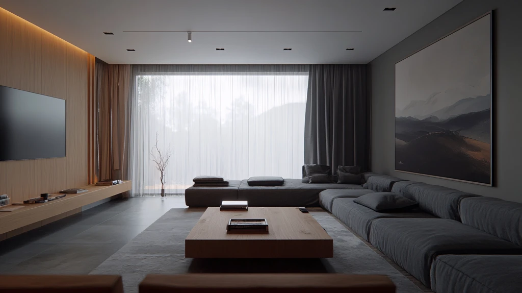 意式极简客厅效果