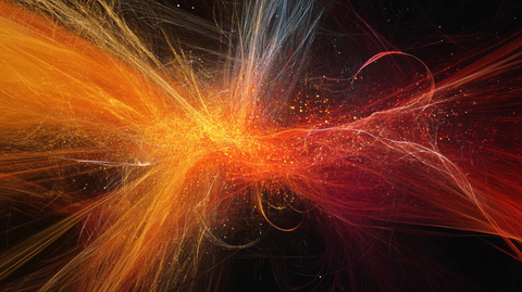 彩色炫酷线条科技背景