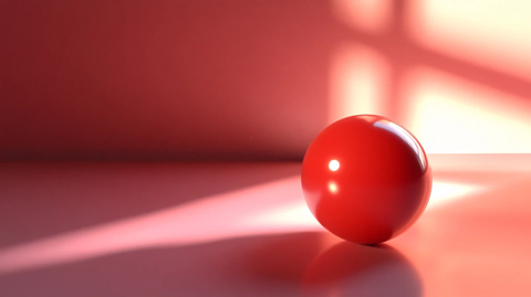 红色球体创意场景