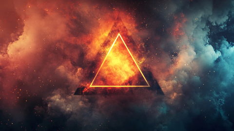 金字塔抽象大山山峰