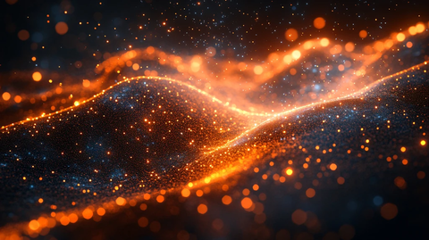 科技感十足的橙色光晕背景图片