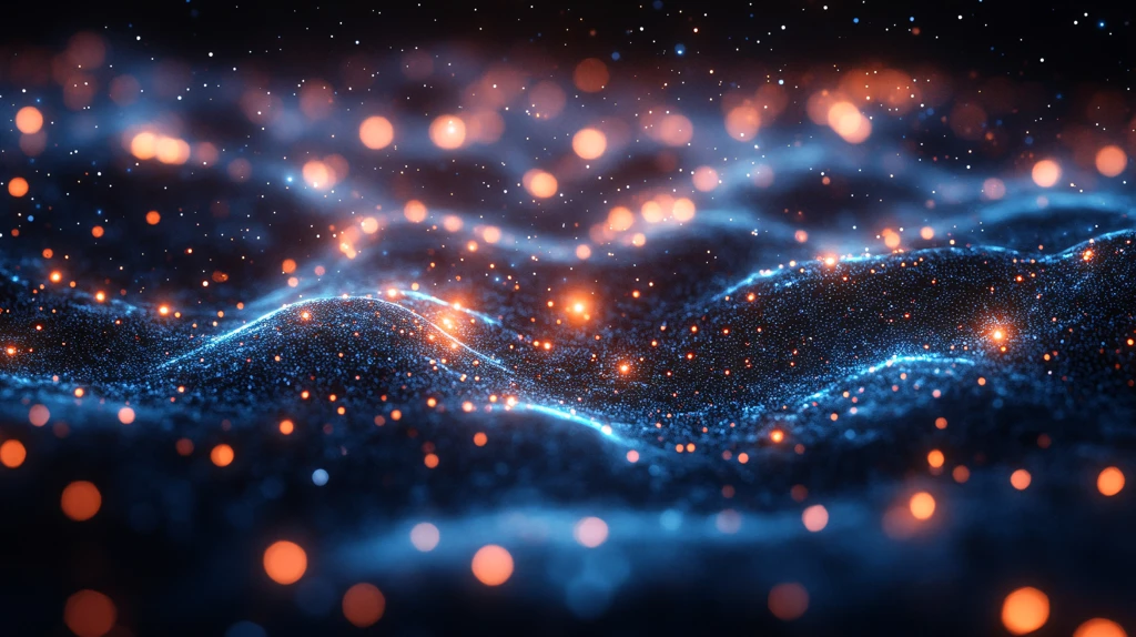 科技感十足的橙色光晕背景图片