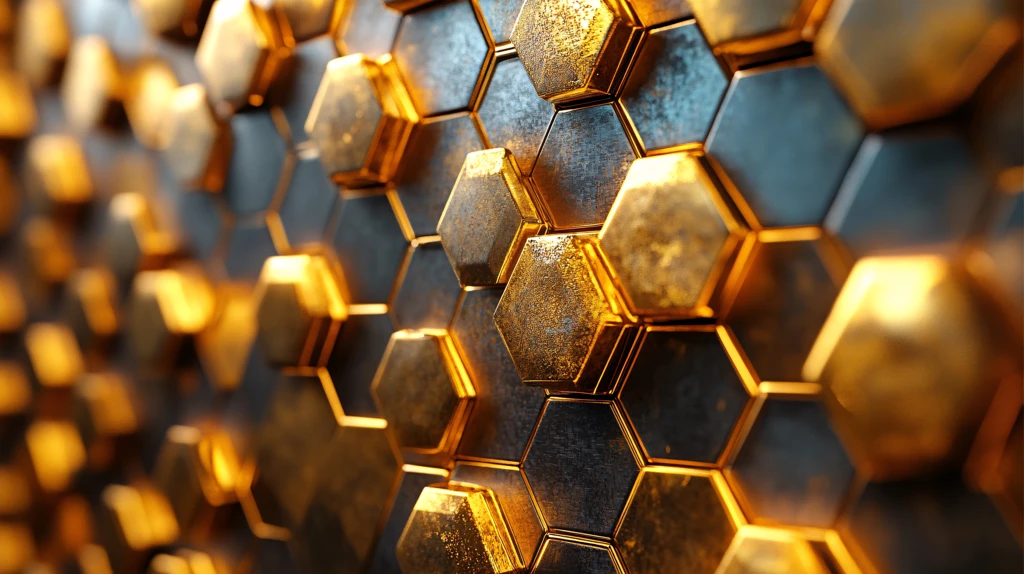 蜂窝光影光束背景