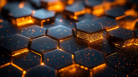 蜂窝光影光束背景