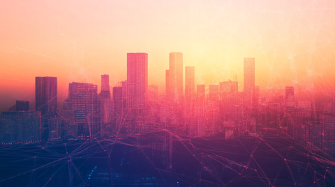 现代城市科技背景