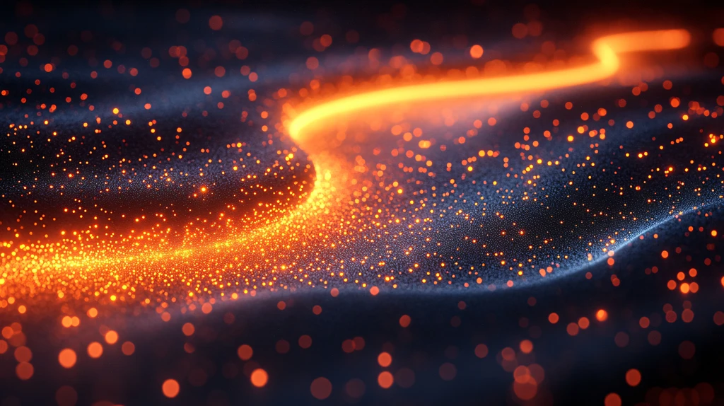 科技感十足的橙色光晕背景图片