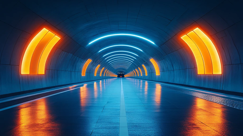 隧道灯光透视