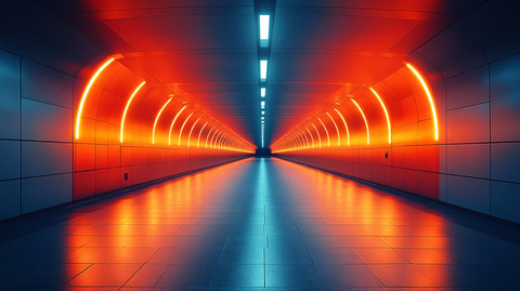 隧道灯光透视
