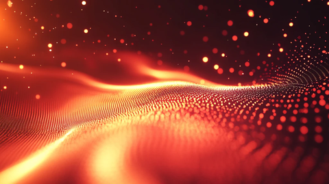 红色科技感光晕背景