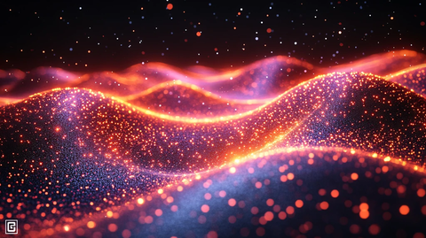 科技感十足的橙色光晕背景图片