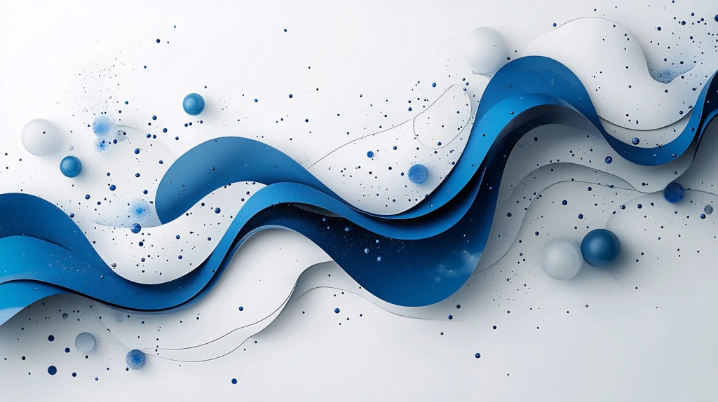 蓝色动感线条流线风格