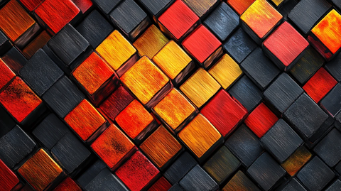 凹凸方形木块背景