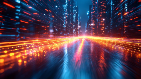 现代科技城市缤纷炫彩