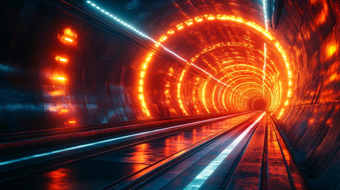 动感的地铁隧道