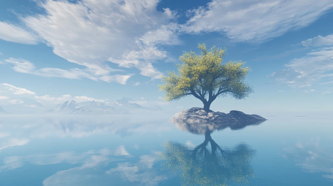 水中一棵树