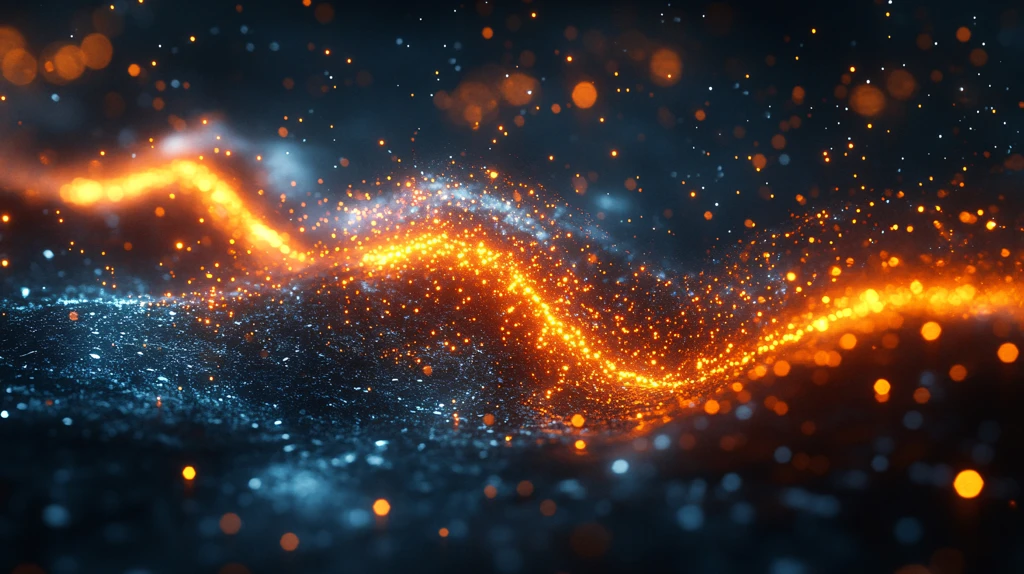 科技感十足的橙色光晕背景图片