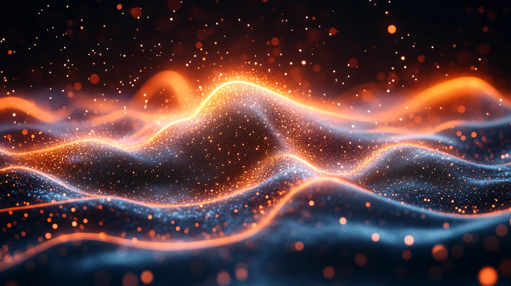 科技感十足的橙色光晕背景图片