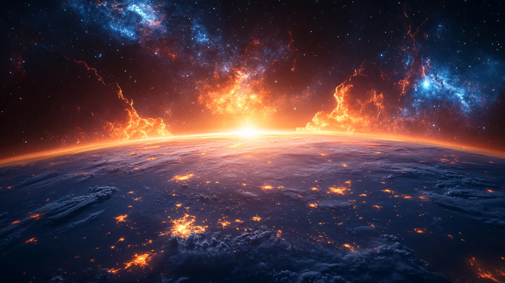 唯美宇宙会议背景