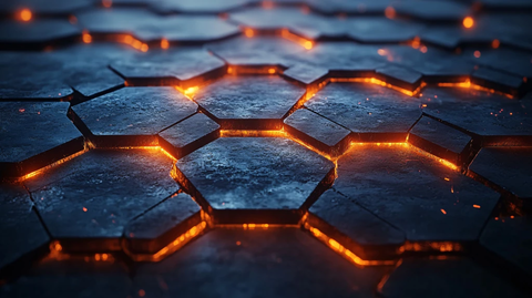 蜂窝光影光束背景