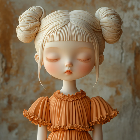 陶瓷麻花辫女孩