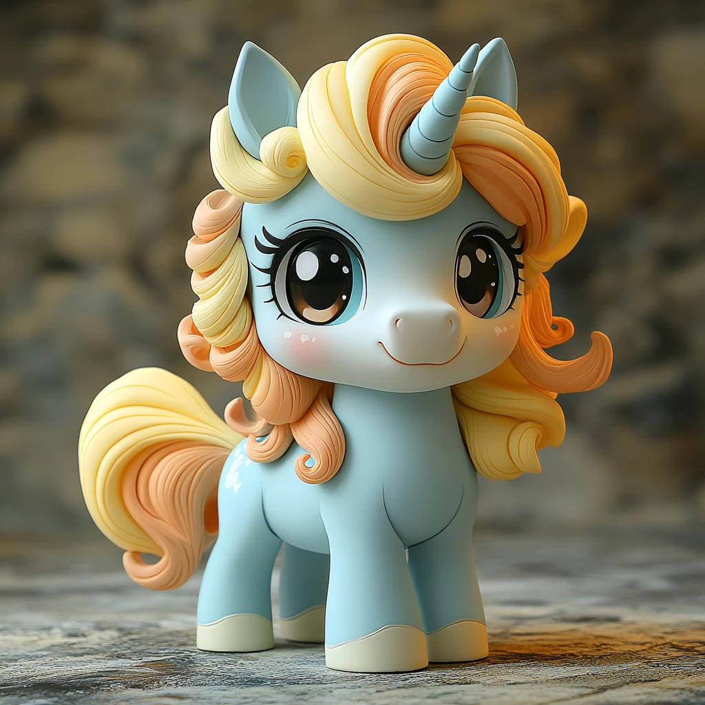 潮玩独角兽动画模型