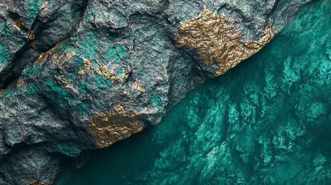 海岸岩石纹路色彩