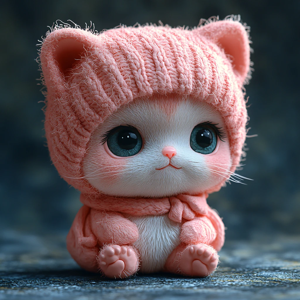 粉色玩偶动漫模型