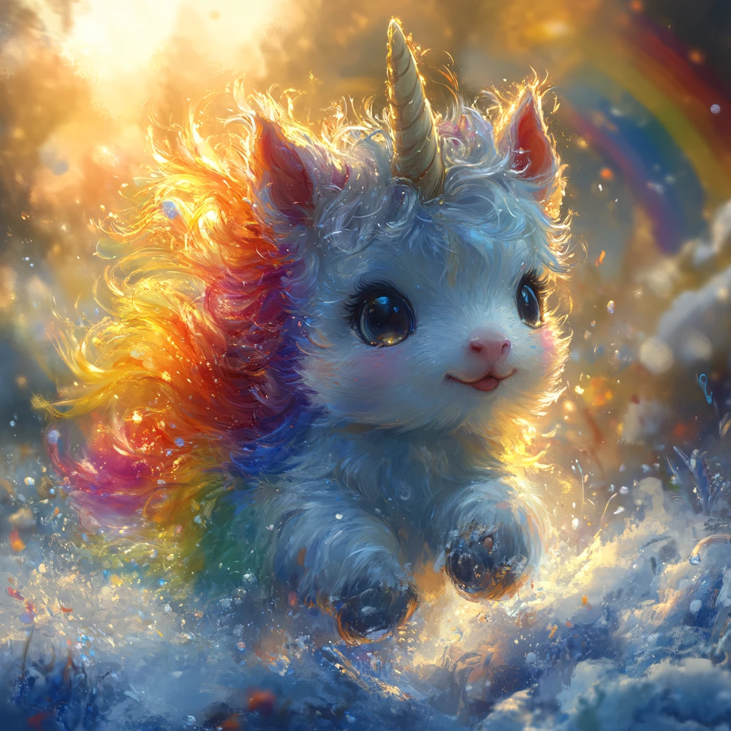 梦幻独角兽插画