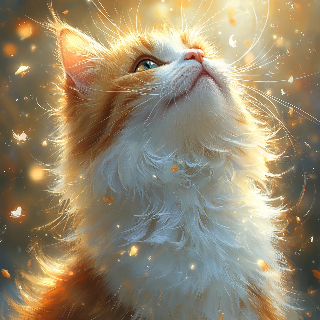 写实猫毛茸茸宠物插画