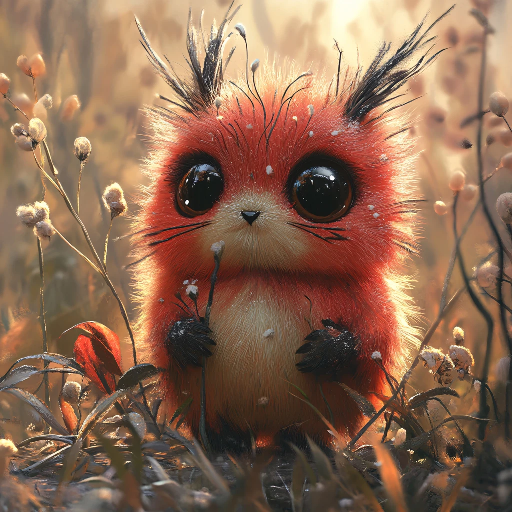 毛茸茸风格插画