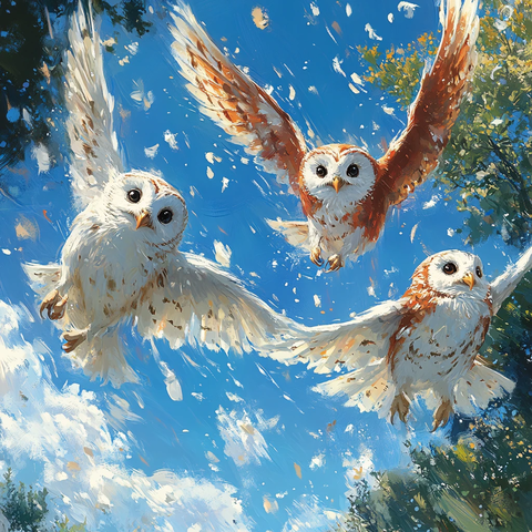 猫头鹰绘本插画