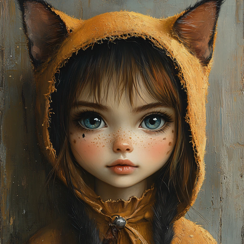 猫耳少女梦幻插画