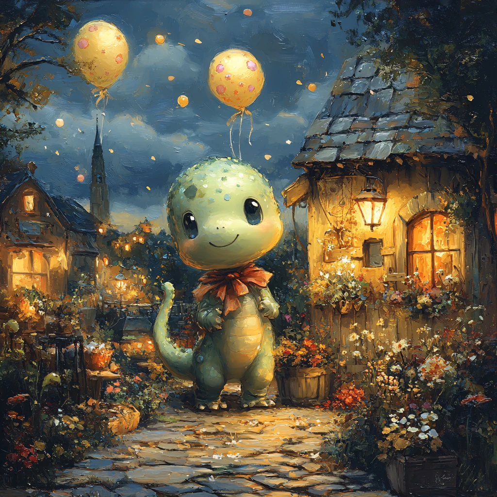 小恐龙气球游街