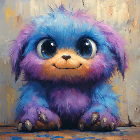 毛茸茸风格插画