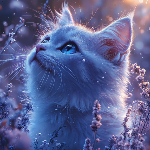 写实猫毛茸茸宠物插画