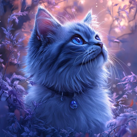 写实猫毛茸茸宠物插画