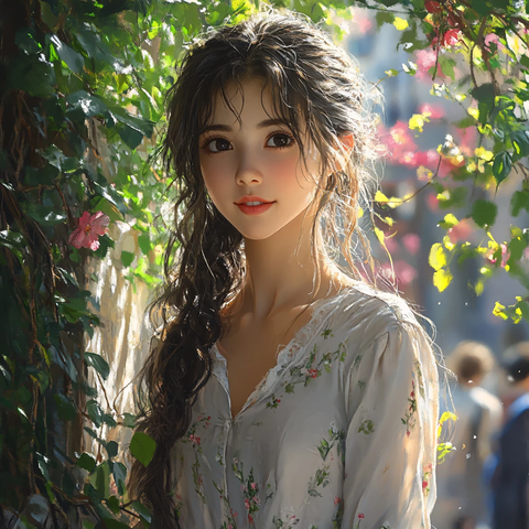 浪漫森系小美女