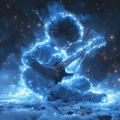 弹吉他氛围图